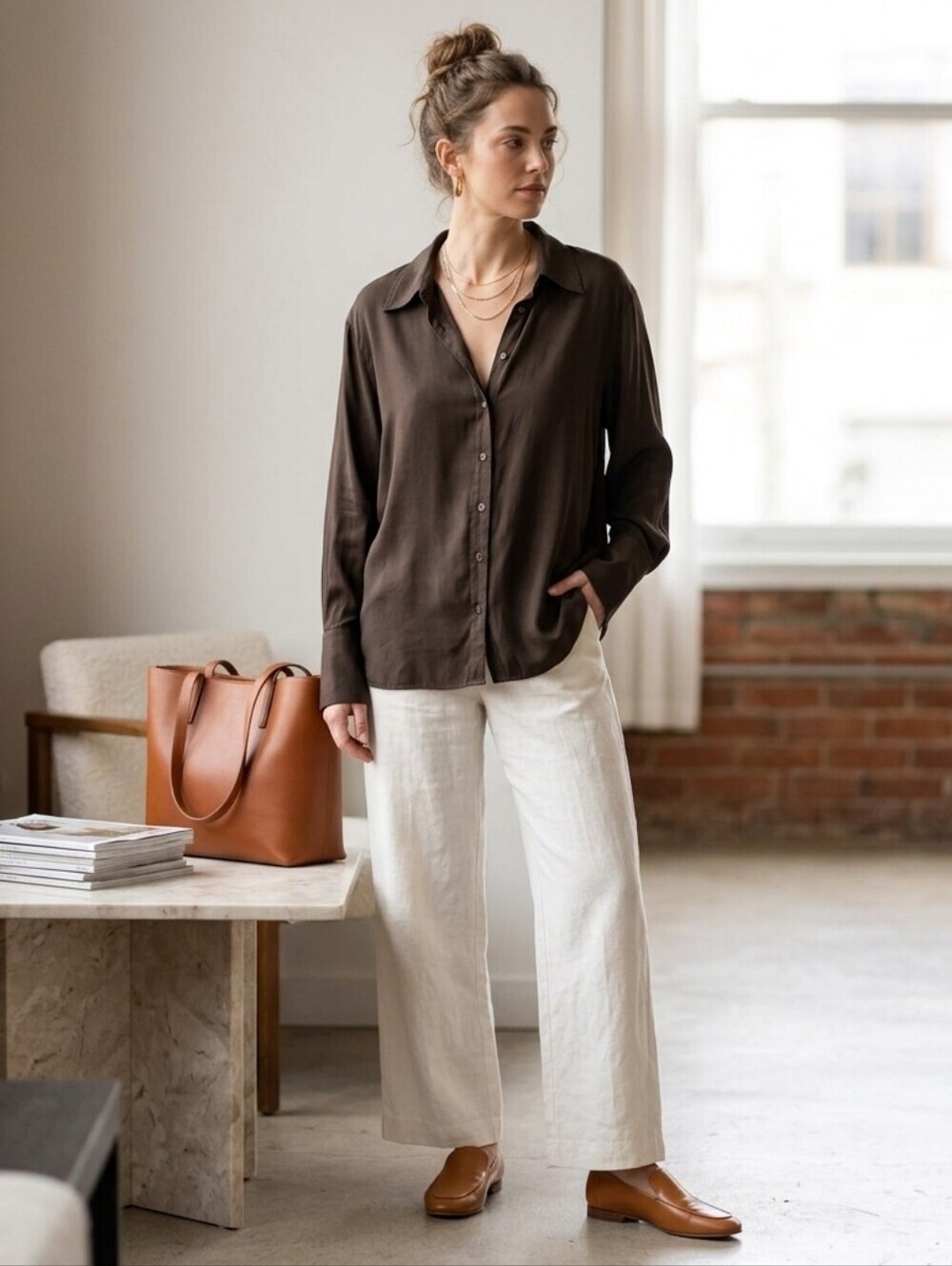 Claire Rose x Na-kd Button Down Blouse